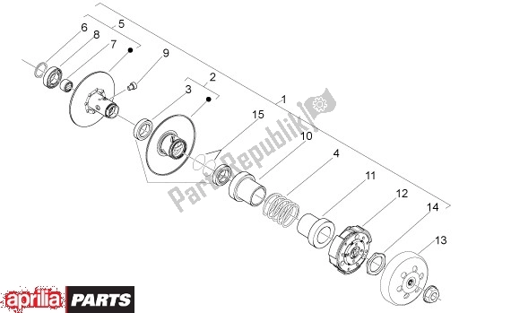 All parts for the Secundaire Poelie of the Aprilia Sport City ONE 4T 41 50 2008 - 2010