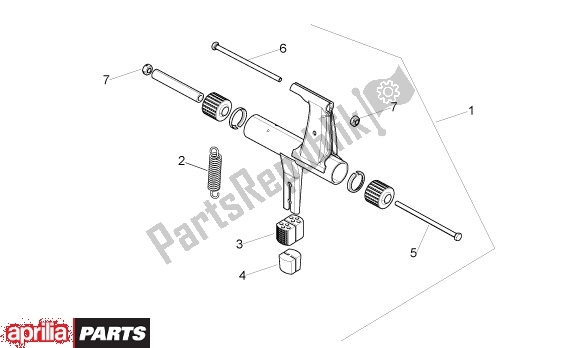 All parts for the Swingarm of the Aprilia Sport City ONE 4T 41 50 2008 - 2010