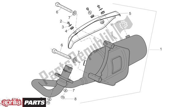 All parts for the Uitlaatgroep of the Aprilia Sport City ONE 4T 41 50 2008 - 2010