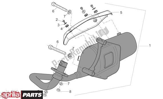 Todas las partes para Uitlaatgroep de Aprilia Sport City ONE 4T 41 50 2008 - 2010