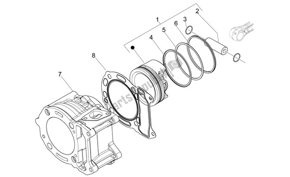 Wszystkie części do Cylinder Aprilia Sport City ONE 4T Euro3 42 125 2008 - 2010