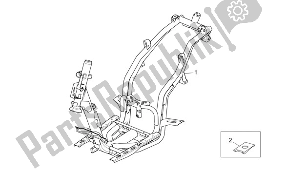 All parts for the Frame of the Aprilia Sport City ONE 4T Euro3 42 125 2008 - 2010