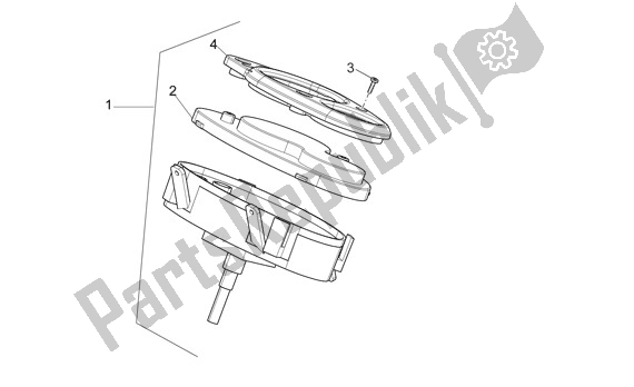 Alle onderdelen voor de Instrumentenpaneel van de Aprilia Sport City ONE 4T Euro3 42 125 2008 - 2010