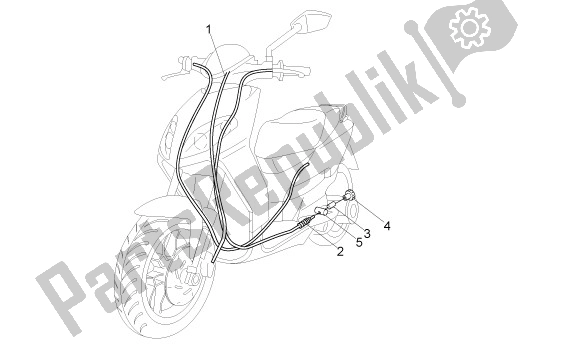 All parts for the Cables of the Aprilia Sport City ONE 4T Euro3 42 125 2008 - 2010