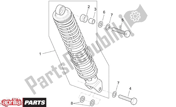 Todas las partes para Varillaje De Suspensión Trasera de Aprilia SR 125-150 670 1999 - 2001