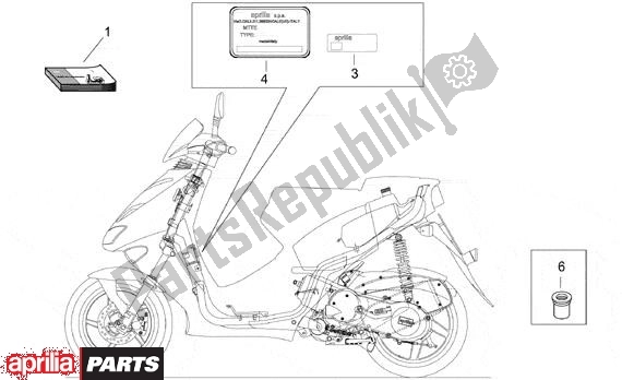 Tutte le parti per il Bordje En Leiding del Aprilia SR 125-150 670 1999 - 2001