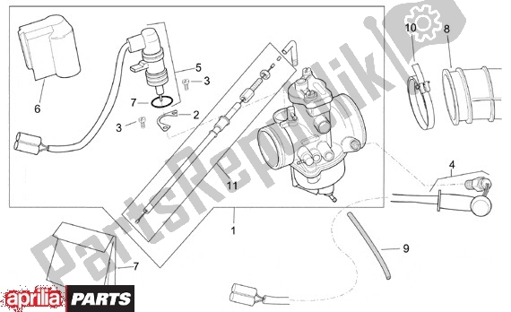 Toutes les pièces pour le Carburateur Dell Orto du Aprilia SR 125-150 670 1999 - 2001