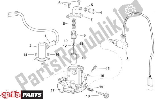 Alle onderdelen voor de Carburateurcomponenten Mikuni van de Aprilia SR 125-150 670 1999 - 2001