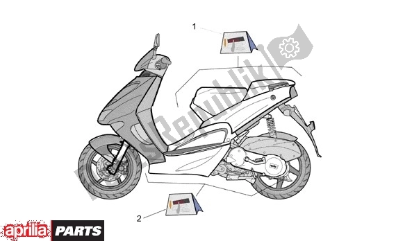 All parts for the Decors of the Aprilia SR 125-150 670 1999 - 2001