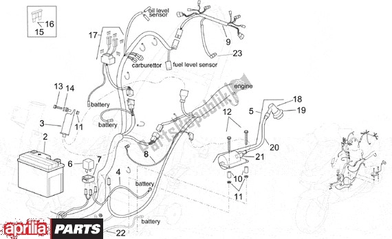 Todas las partes para Elektrische Installatie Ii de Aprilia SR 125-150 670 1999 - 2001