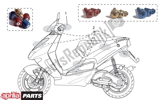 Toutes les pièces pour le Frame du Aprilia SR 125-150 670 1999 - 2001