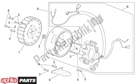 All parts for the Ontstekingssysteem of the Aprilia SR 125-150 670 1999 - 2001