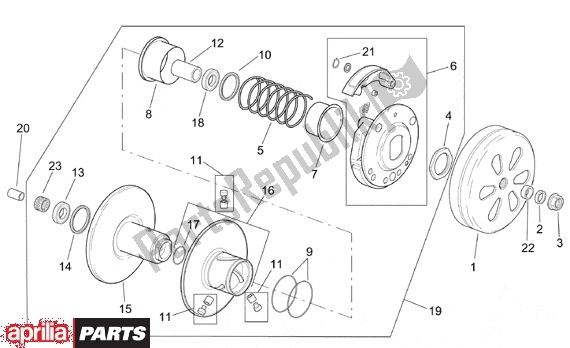 Toutes les pièces pour le Secundaire Poelie du Aprilia SR 125-150 670 1999 - 2001