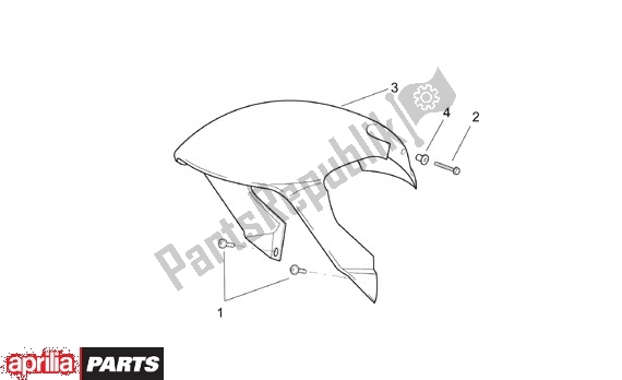 Tutte le parti per il Parafango del Aprilia SR 125-150 670 1999 - 2001