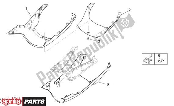 Tutte le parti per il Spoiler del Aprilia SR 125-150 670 1999 - 2001