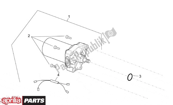 Todas as partes de Motor De Arranque do Aprilia SR 125-150 670 1999 - 2001