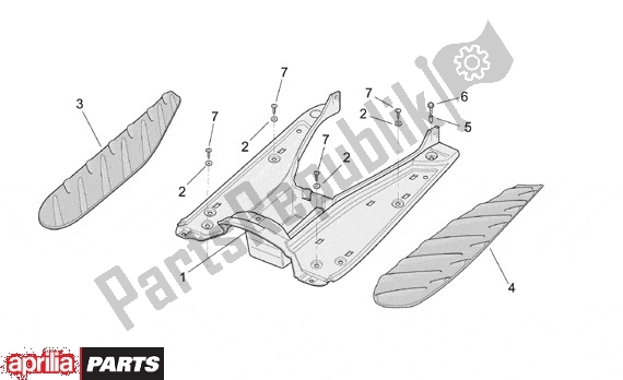 Toutes les pièces pour le Voetruimteafdekking du Aprilia SR 125-150 670 1999 - 2001