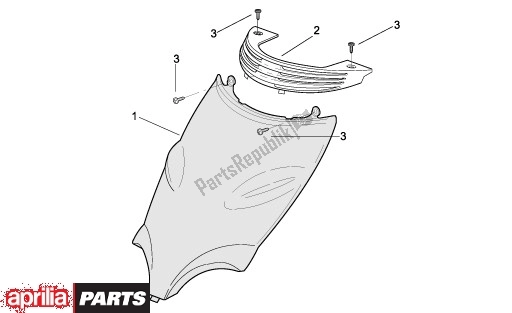 Alle Teile für das Voorschermafdekkingen des Aprilia SR 125-150 670 1999 - 2001