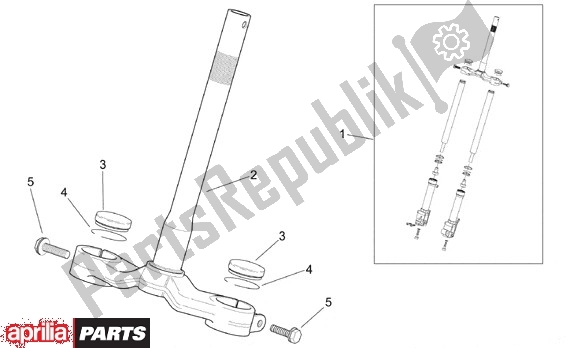 Alle Teile für das Voorwielvork I des Aprilia SR 125-150 670 1999 - 2001