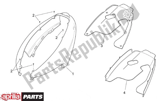 All parts for the Zijbeplating of the Aprilia SR 125-150 670 1999 - 2001