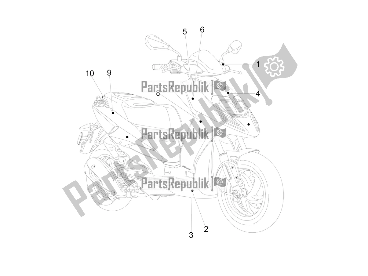 Todas las partes para Placas - Emblemas de Aprilia SR 125 HE Carb 2019