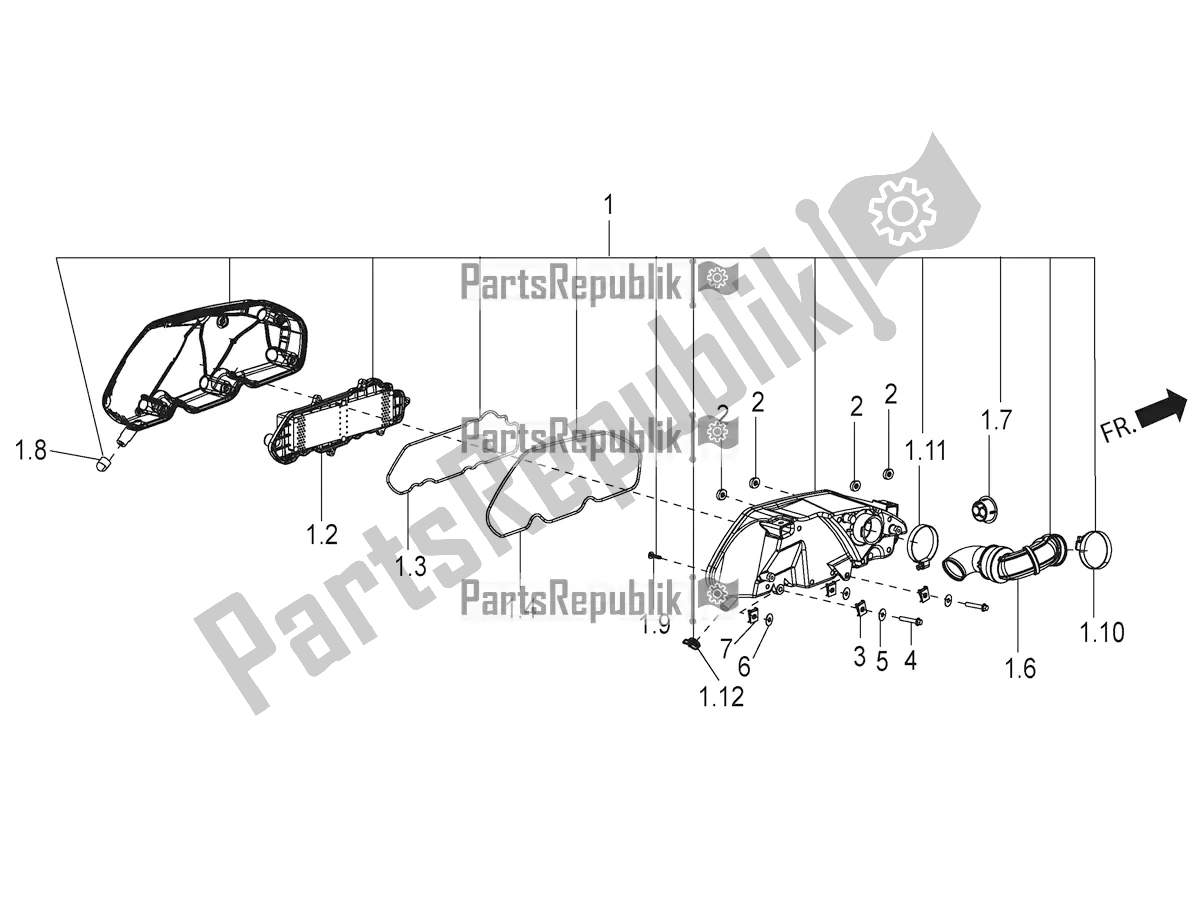 Wszystkie części do Filtr Powietrza Aprilia SR 125 HE Carb 2020