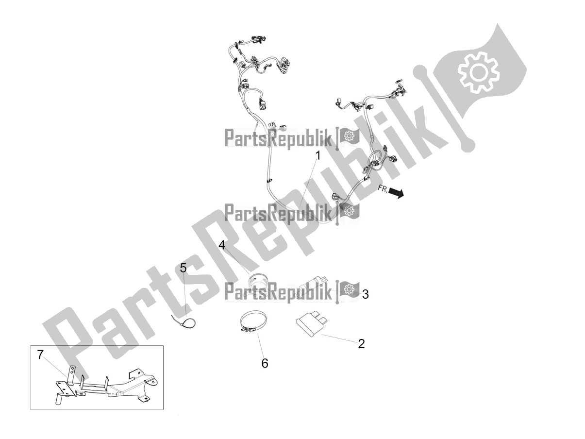 Todas as partes de Chicote De Cabos Principal do Aprilia SR 125 HE Carb 2020