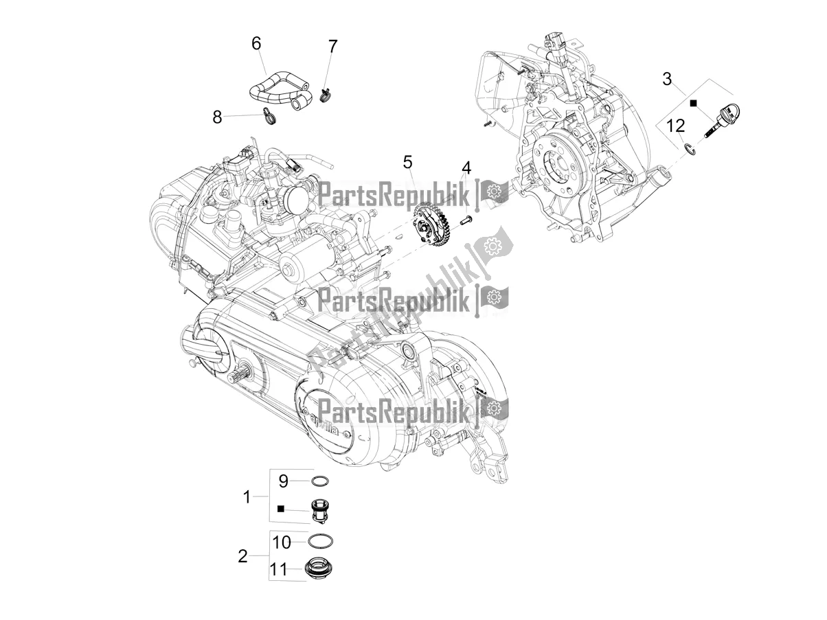 Toutes les pièces pour le Pompe-filtre à Huile du Aprilia SR 125 HE Carb 2020