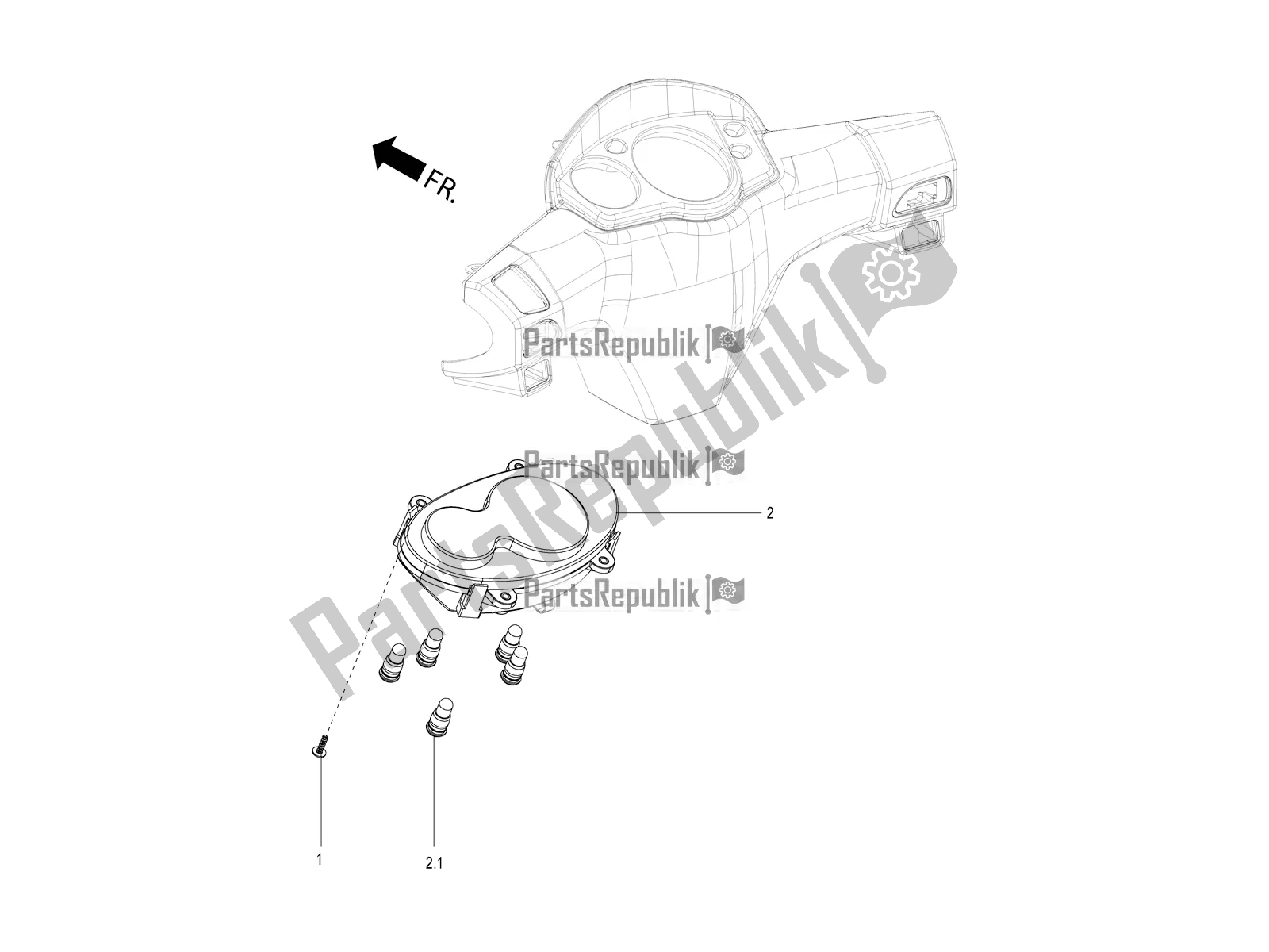 Alle Teile für das Tachometer des Aprilia SR 125 HE Carb 2020