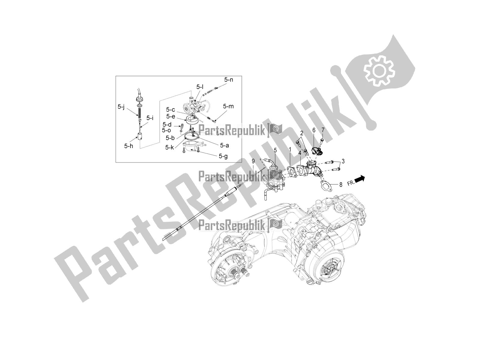 Alle onderdelen voor de Carburateur-reserveonderdelen van de Aprilia SR 125 Storm TT Bsiv 2021