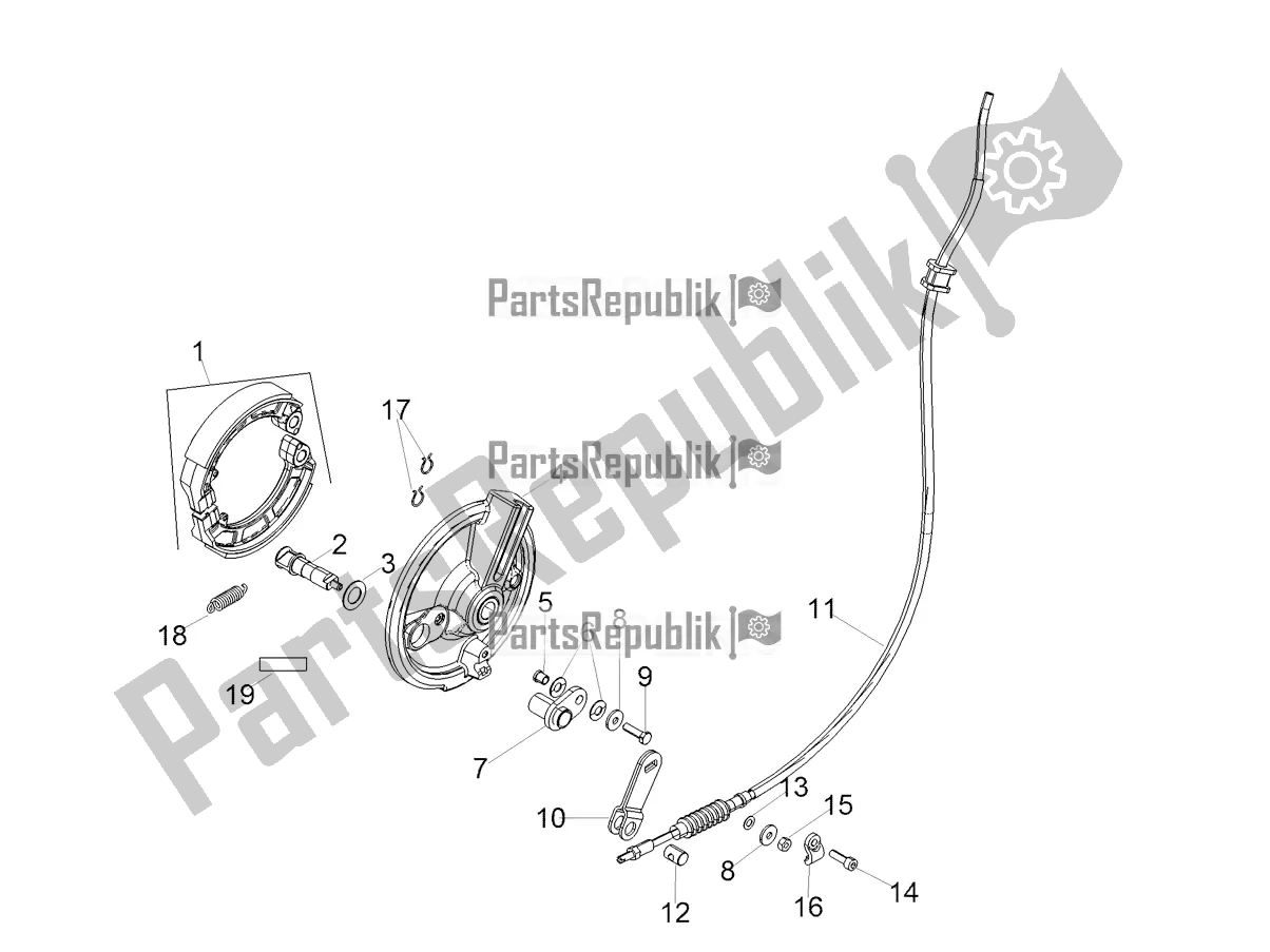 Alle Teile für das Front Brake - Brake Jaw des Aprilia SR 125 Storm TT Bsiv 2021