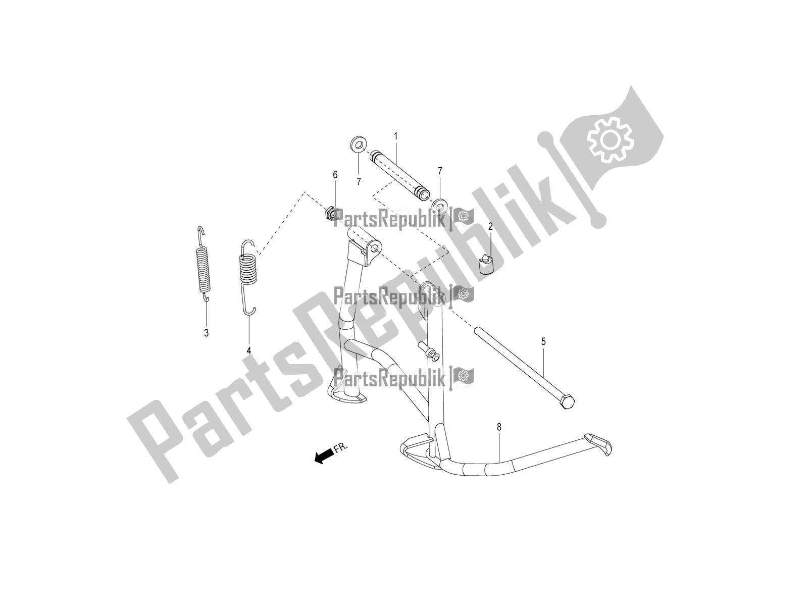 All parts for the Stand of the Aprilia SR 125 Storm TT Bsiv 2021