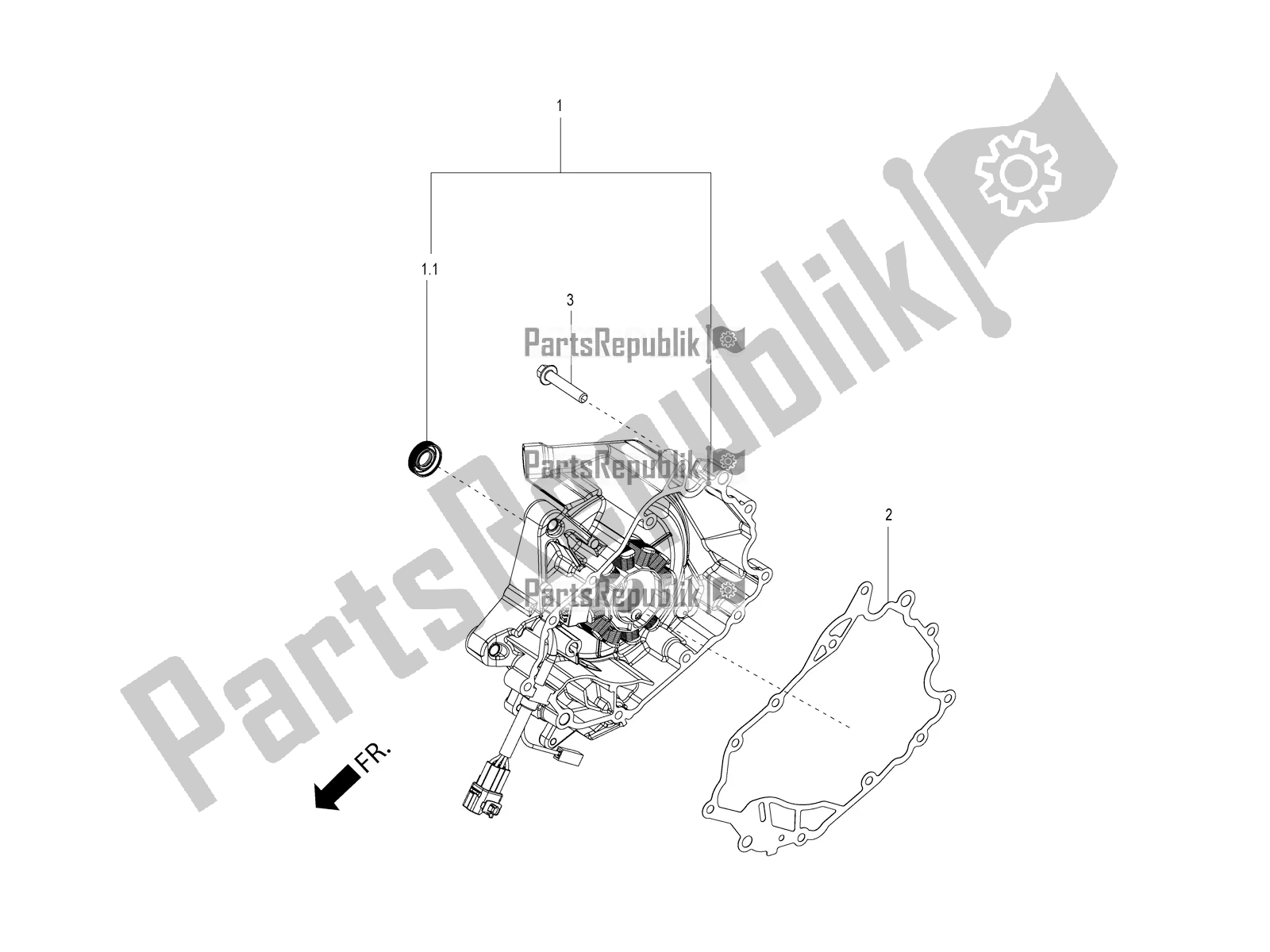 Tutte le parti per il Coperchio Magnete Volano - Filtro Olio del Aprilia SR 125 Storm TT Bsiv 2022