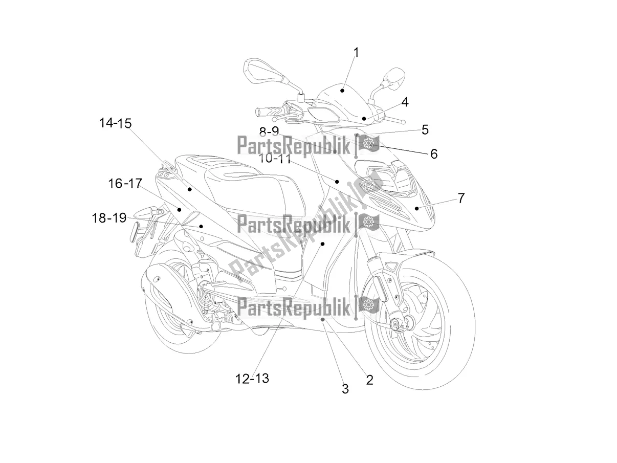 Wszystkie części do Talerze - Emblematy Aprilia SR 125 Storm TT Bsiv 2022