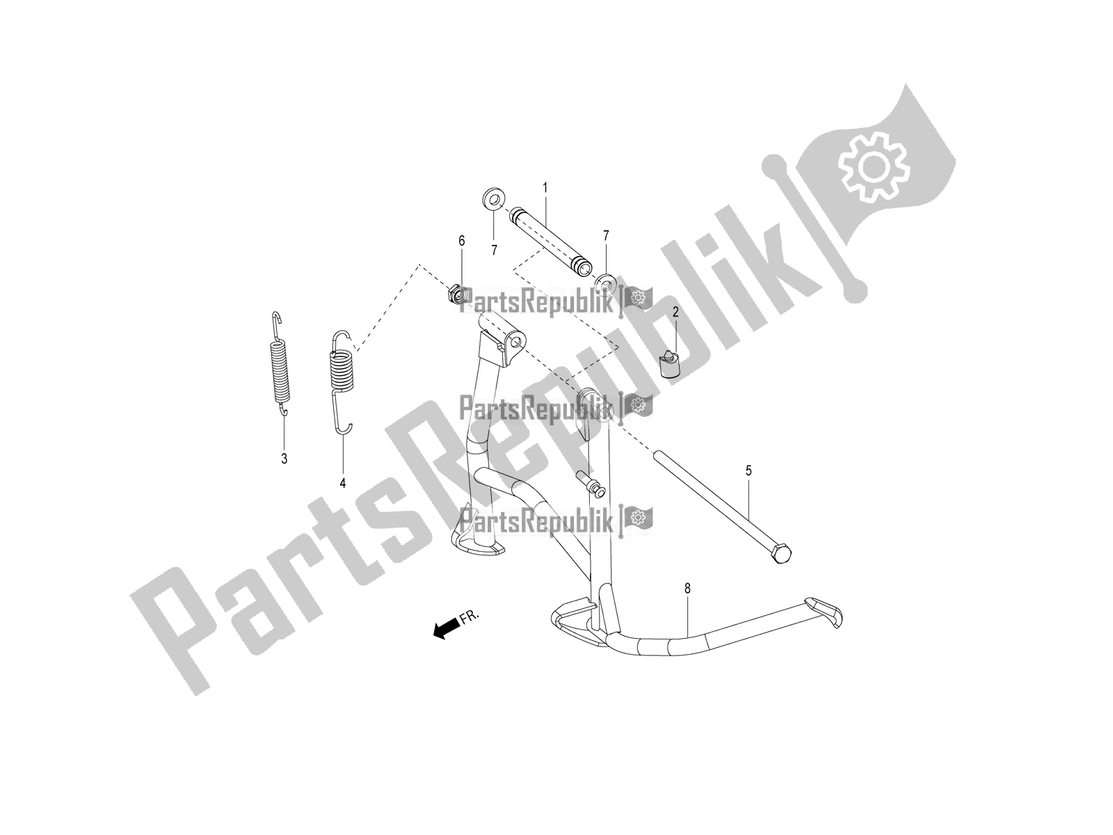 Tutte le parti per il In Piedi del Aprilia SR 125 Storm TT Bsiv 2022