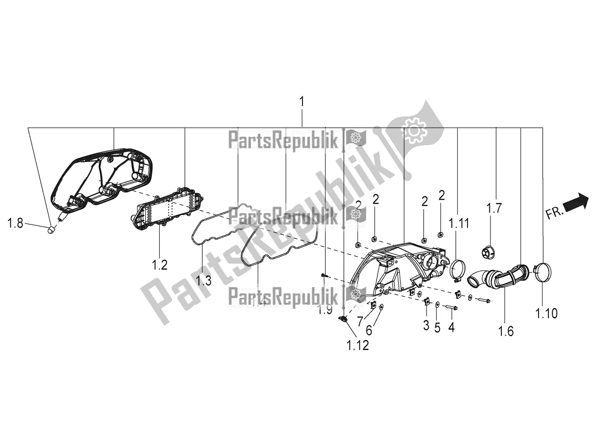 All parts for the Air Filter of the Aprilia SR 125 Storm TT Bsiv Latam 2020