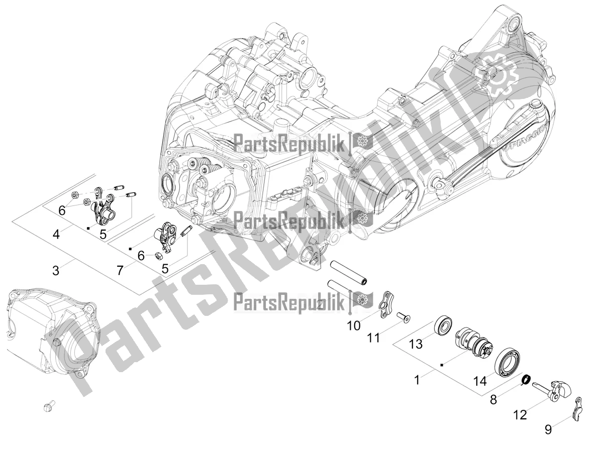 Todas las partes para Soporte De Palancas Basculantes de Aprilia SR 125 Storm TT Bsiv Latam 2020