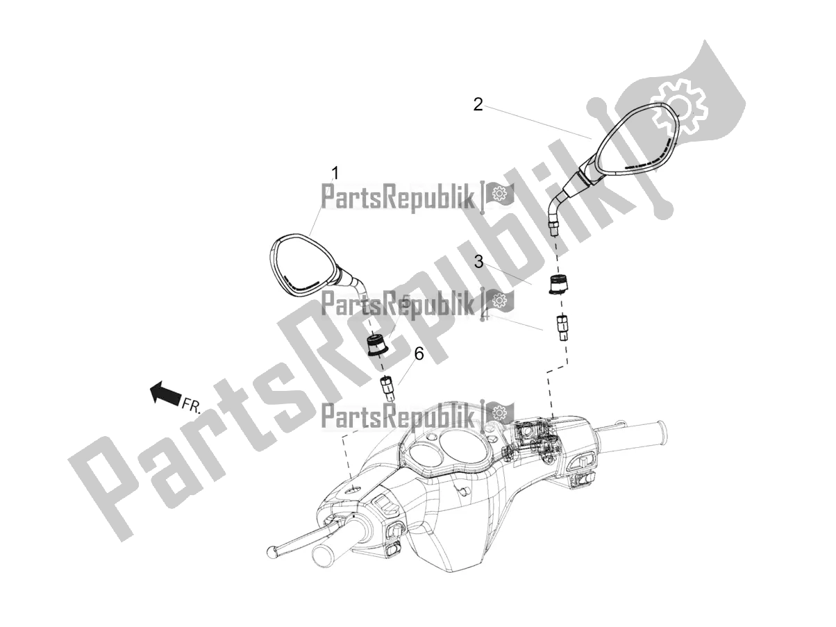 Todas las partes para Espejo / S De Conducción de Aprilia SR 125 Storm TT Bsiv Latam 2021