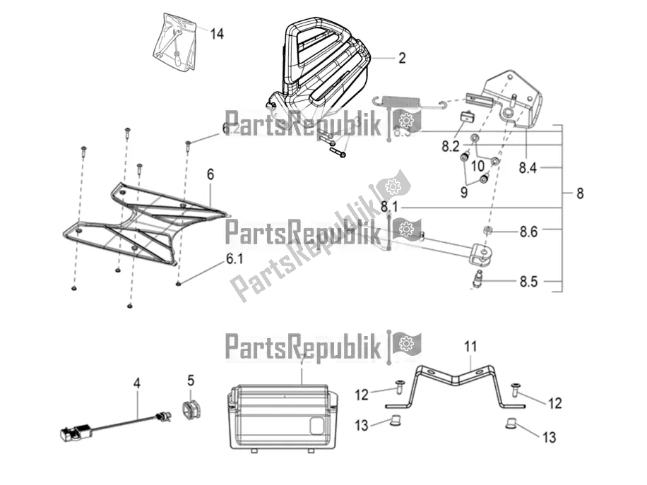 Alle onderdelen voor de Accessoires van de Aprilia SR 125 Storm TT Bsiv Latam 2022