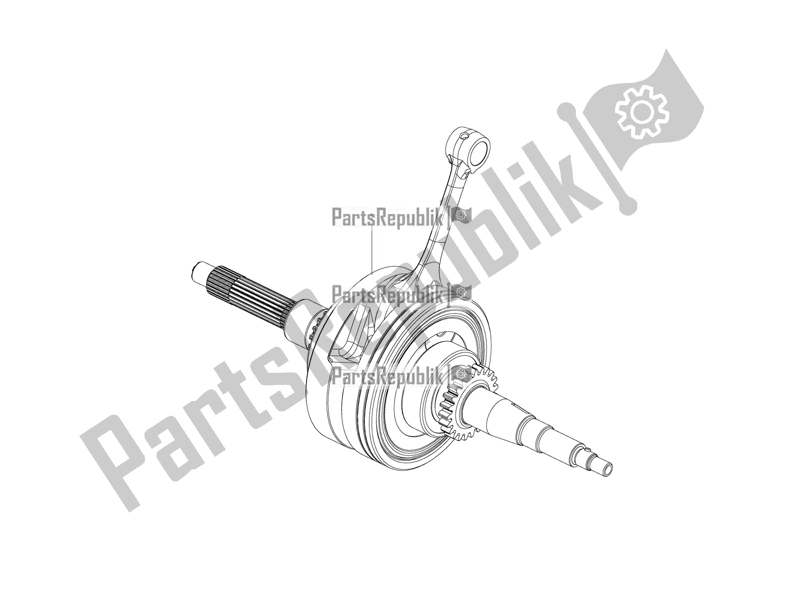 All parts for the Crankshaft of the Aprilia SR 125 Storm TT Bsiv Latam 2022