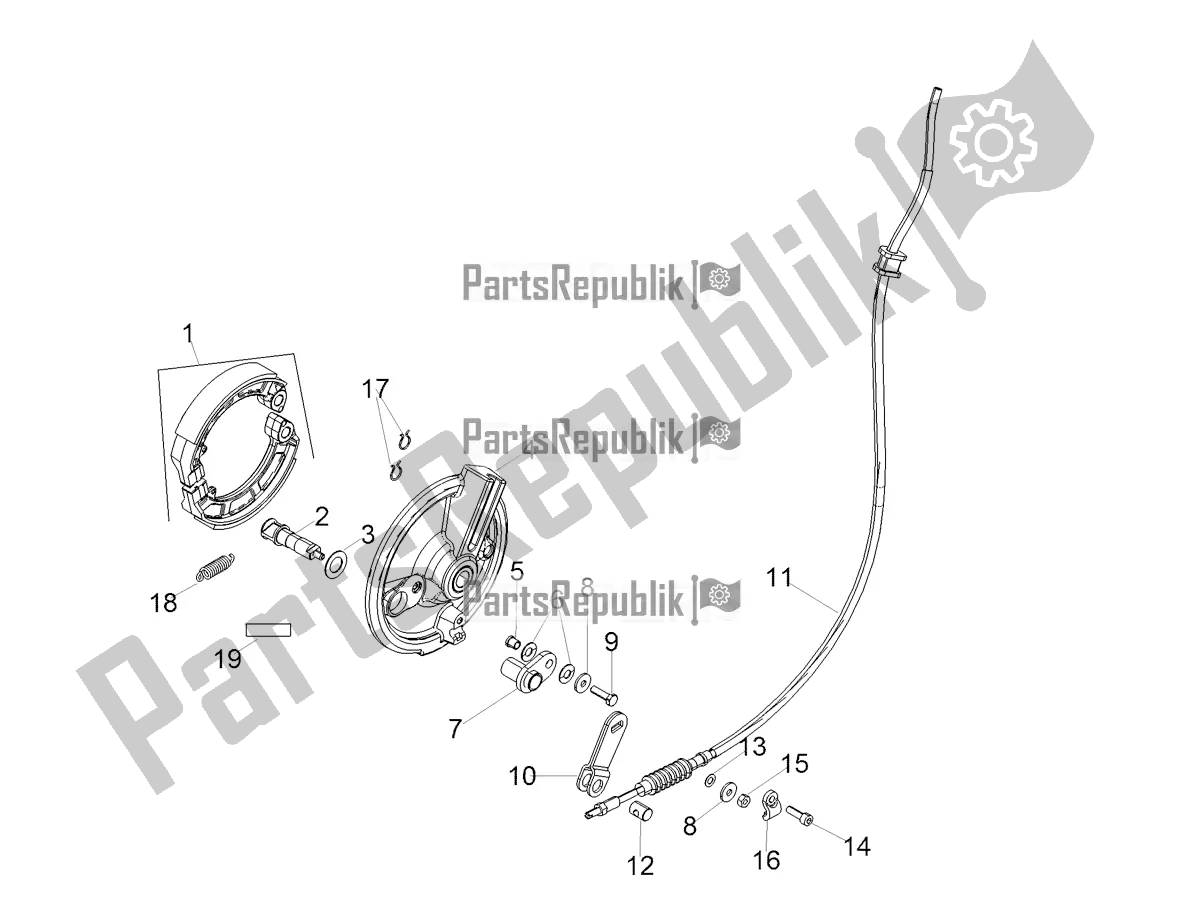 Toutes les pièces pour le Front Brake - Brake Jaw du Aprilia SR 125 Storm TT Bsiv Latam 2022