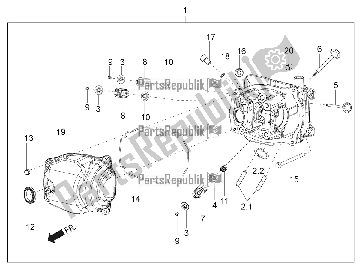 Alle onderdelen voor de Head Unit - Klep van de Aprilia SR 125 Storm TT Bsiv Latam 2022