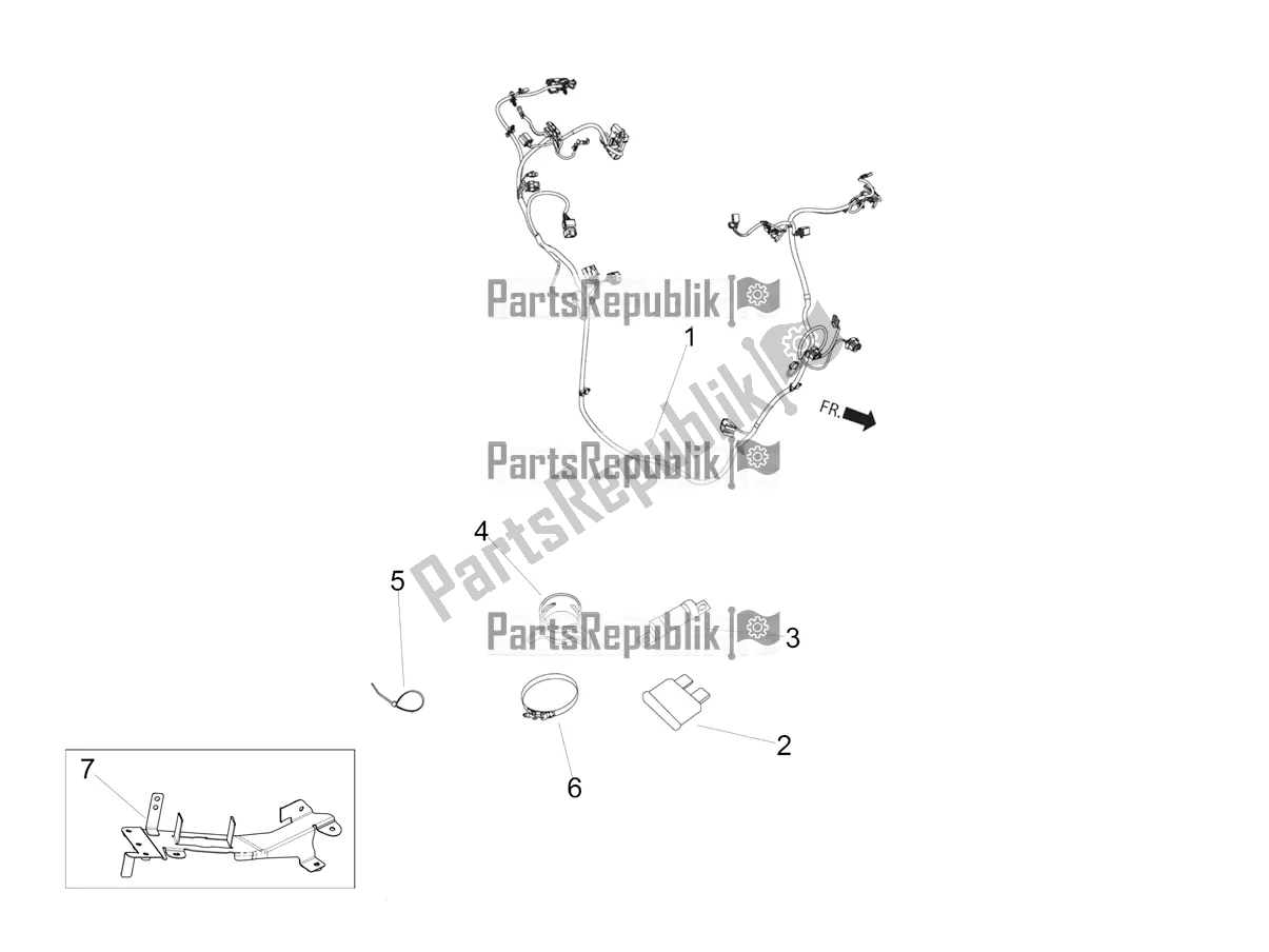 All parts for the Main Cable Harness of the Aprilia SR 125 Storm TT Bsiv Latam 2022