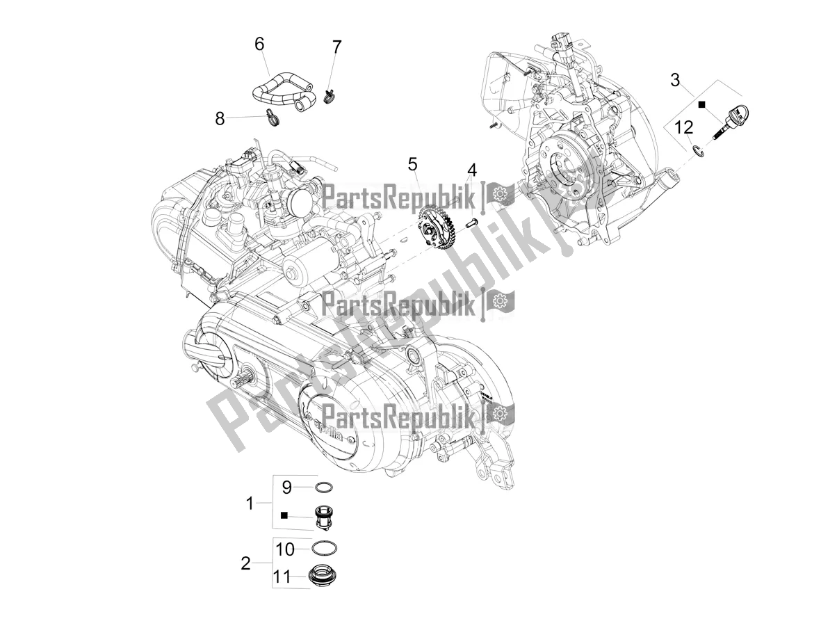 Toutes les pièces pour le Pompe-filtre à Huile du Aprilia SR 125 Storm TT Bsiv Latam 2022