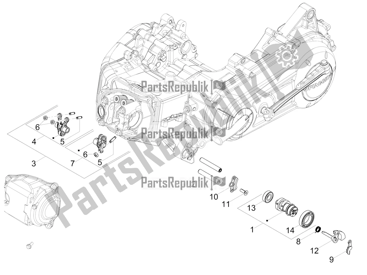 Tutte le parti per il Supporto Leve A Bilanciere del Aprilia SR 125 Storm TT Bsiv Latam 2022