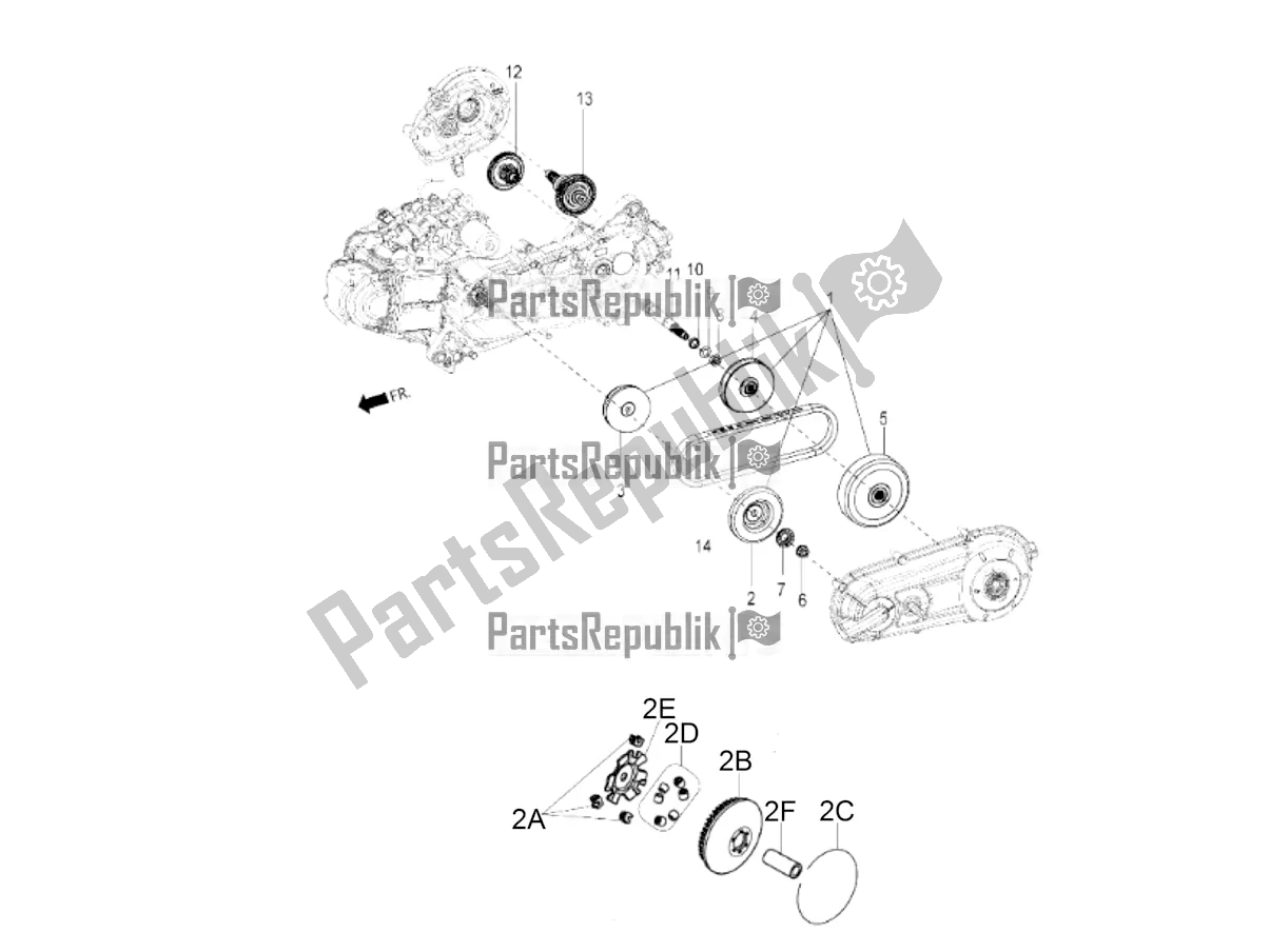 Toutes les pièces pour le Transmission-embrayage du Aprilia SR 150 4 T/3V 2018