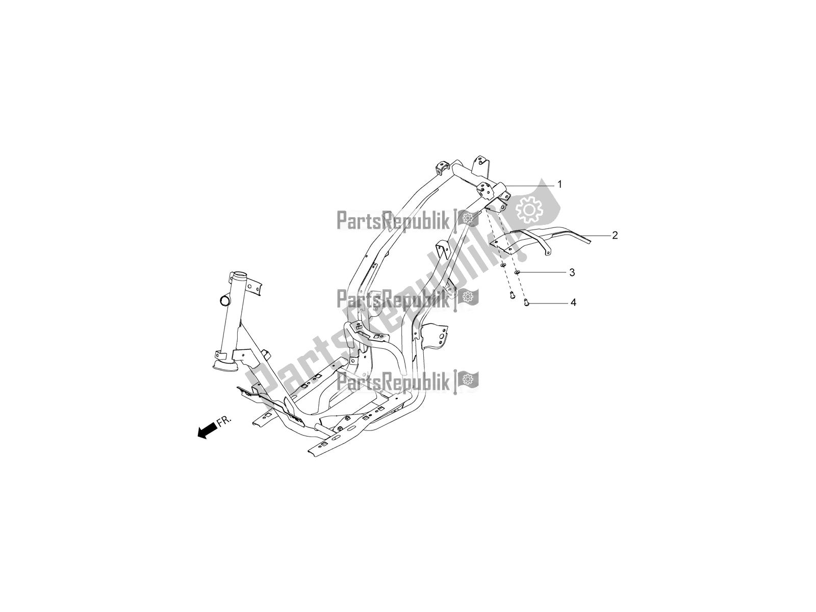 Toutes les pièces pour le Châssis du Aprilia SR 150 4 T/3V 2019