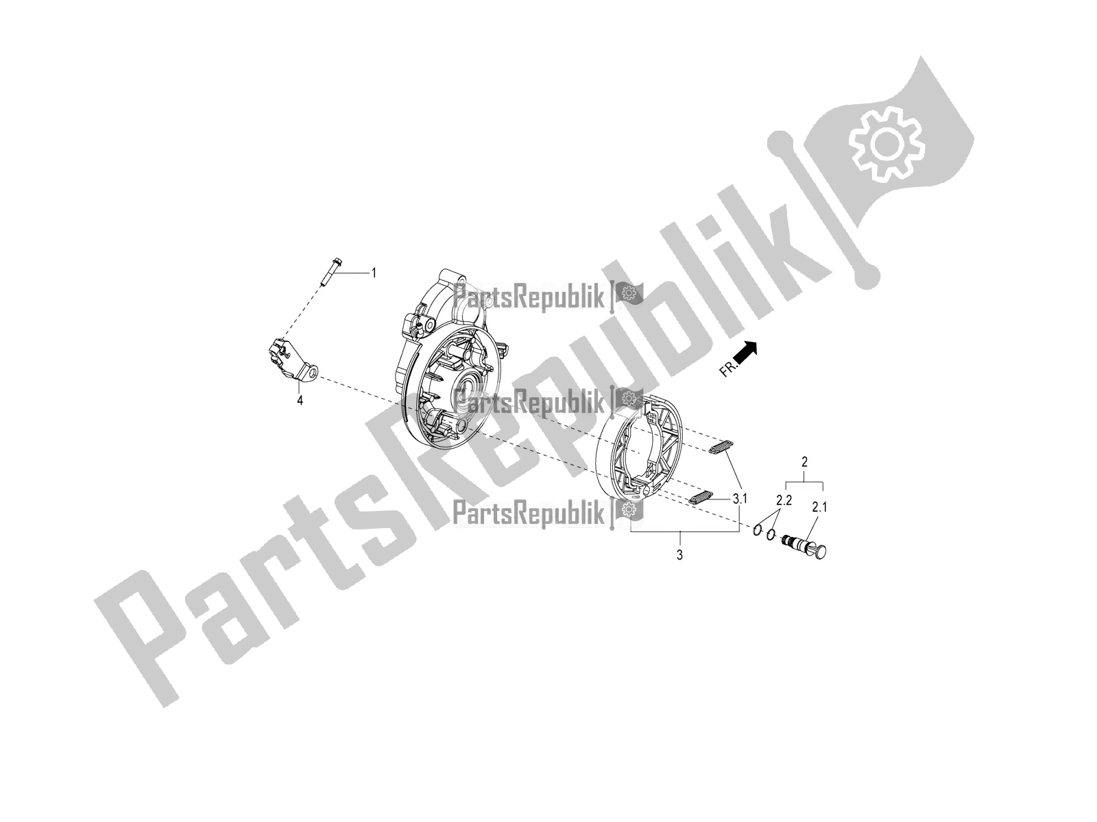 Alle Teile für das Hinterradbremse - Bremsbacke des Aprilia SR 150 4 T/3V 2019