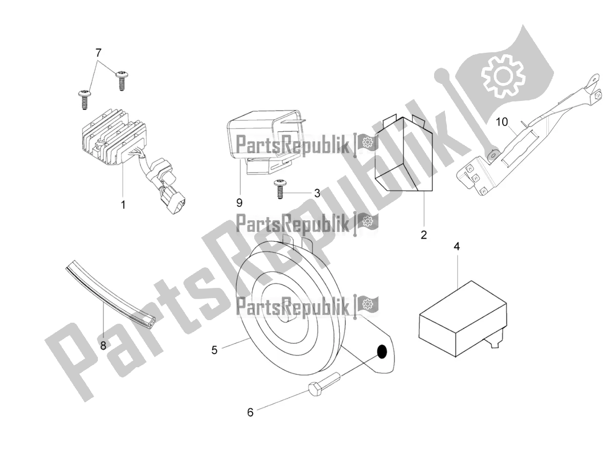 Toutes les pièces pour le Remote Control Switches - Claxon du Aprilia SR 150 4 T/3V 2019