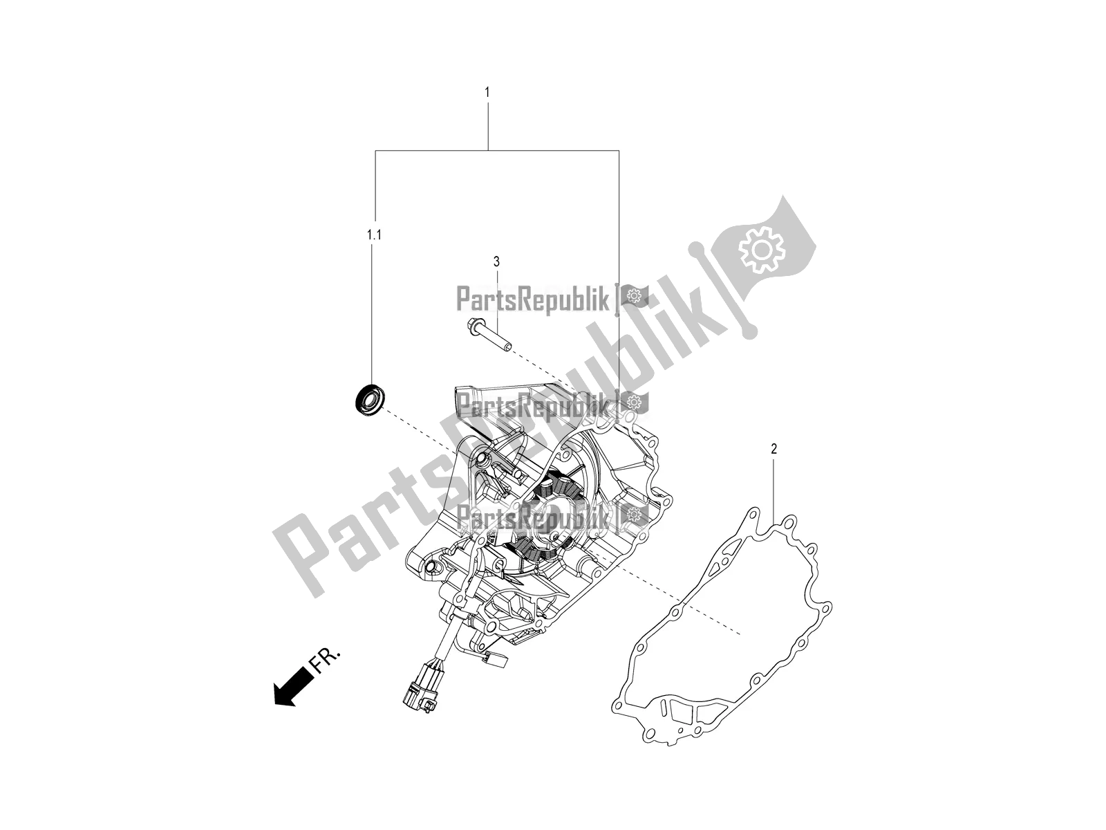 All parts for the Flywheel Magneto Cover - Oil Filter of the Aprilia SR 150 4 T/3V 2020